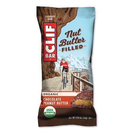 Clif Bar Nut Butter Filled Energy Bar, Chocolate Peanut Butter, 1.76 oz Bar, PK12, 12PK CCC56801